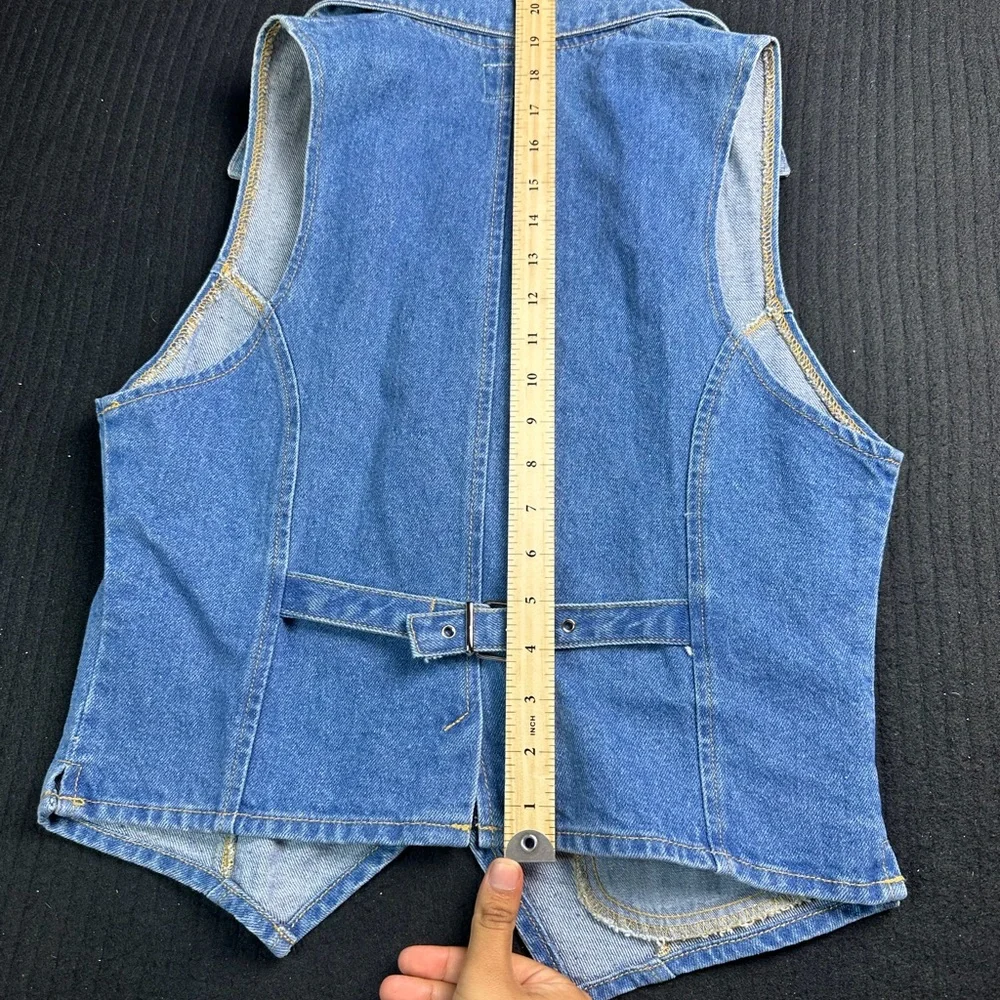 👖✨ Vintage Women’s East West USA Denim Vest Size S ✨👖 - Picture 7 of 9